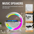 Lampa Smart LED RGB si Incarcator Wireless 15W, Lumini Ambientale, Sincronizare muzicala, Difuzor 5W, Muzica Bluetooth, USB, FM Radio, MicroSD, AUX, Afisaj Ceas Digital, Alarma, Alb